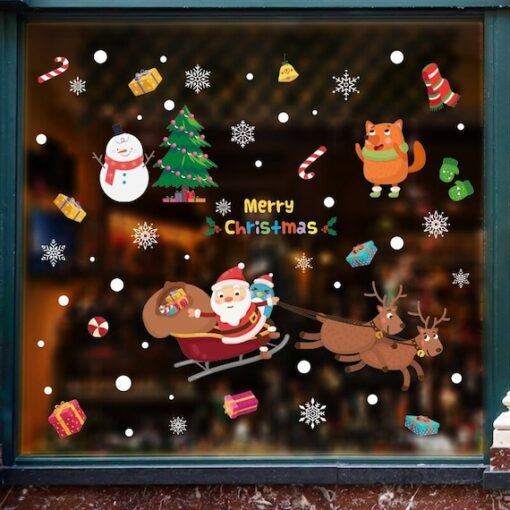 Décoration Sticker Noël - Stickers pour fenêtre Noël