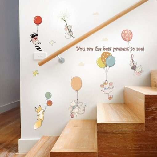 Stickers Chambre Bébé - Petites Souris Ballons