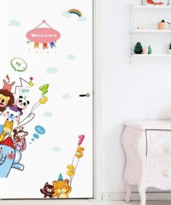 Stickers Chambre Bébé - Porte Animaux Welcome