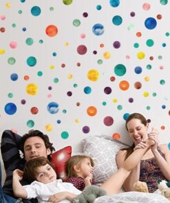 Stickers Chambre Bébé - Ronds Multicolore Aquarelle Petits et Grands Stickers Chambre Bébé - Ronds Multicolore Aquarelle Petits et Grands