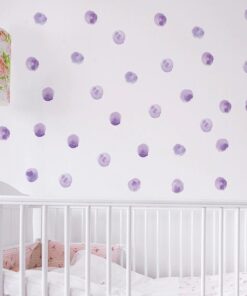 Stickers Chambre Fille - Ronds Violet - Points Forme Stickers Chambre Fille - Ronds Violet - Points Forme