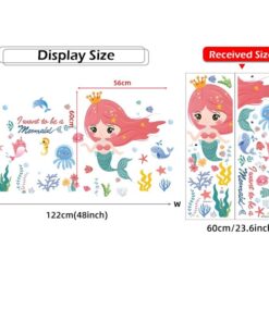 Stickers Chambre Fille - Sirène dans la Mer Stickers Chambre Fille - Sirène dans la Mer