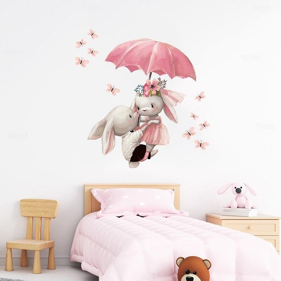 Sticker Adhésifs de France - cheval rose girly - chambre enfant