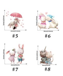 Stickers Chambre Fille - Lapin Danseuse Tête en Bas Stickers Chambre Fille - Lapin Danseuse Tête en Bas