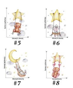Stickers Chambre Garçon - Ours qui dort sur la Lune Stickers Chambre Garçon - Ours qui dort sur la Lune