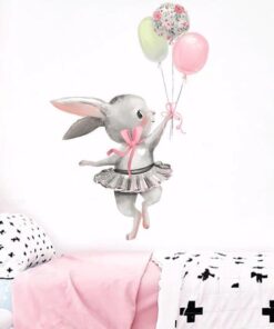 Stickers Chambre Fille - Lapins Bisous Stickers Chambre Fille - Lapins Bisous