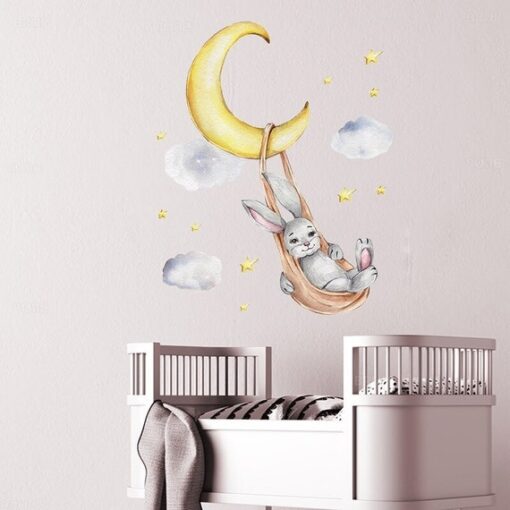 Stickers Lapin Lune