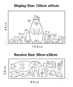 Sticker Chambre Enfant - Animaux de la Forêt Minimalistes