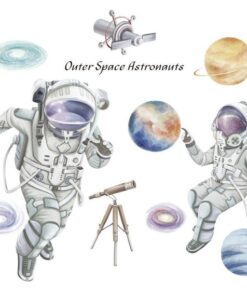 Stickers Chambre Garçon - Astronaute Guitariste de l'Espace