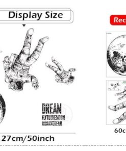 Stickers Chambre Garçon - Système Solaire Planètes Espace avec Astronaute Stickers Chambre Garçon - Système Solaire Planètes Espace avec Astronaute