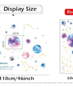 Stickers Chambre Garçon - Système Solaire Planètes Espace avec Astronaute Stickers Chambre Garçon - Système Solaire Planètes Espace avec Astronaute