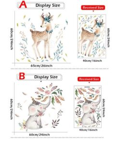 Stickers Chambre Bébé - Eléphant avec Fleurs