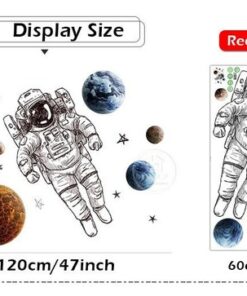 Stickers Chambre Garçon - Astronautes dans l'Espace - Planète dans l'Univers