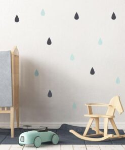 Stickers Chambre Bébé - Gouttes de Pluie Ronds Forme