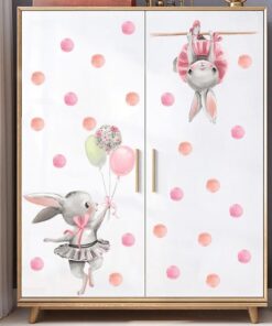 Alternative view of Stickers Muraux Fille Lapin