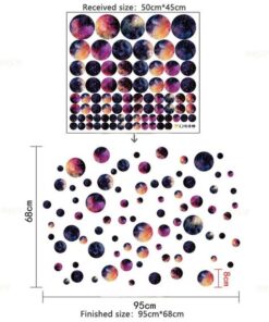 Stickers Chambre Garçon - Planètes Ronds Stickers Chambre Garçon - Planètes Ronds