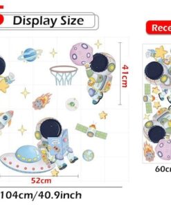 Stickers Chambre Garçon - Astronautes dans l'Espace - Fusée et Etoiles Stickers Chambre Garçon - Astronautes dans l'Espace - Fusée et Etoiles