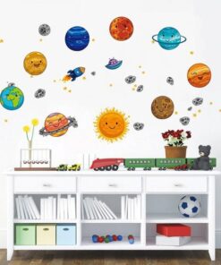 Alternative view of Stickers Chambre Garçon - Planètes du Système Solaire dans l'Espace