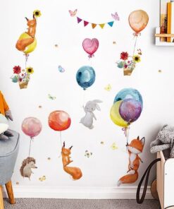 Alternative view of Stickers Chambre Bébé - Animaux de la Forêt et Ballons