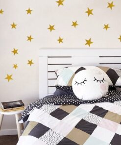 Stickers Chambre Fille - Etoiles Dorées Petites et Grandes