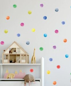 Stickers Chambre Bébé - Ronds Bleus Aquarelle Stickers Chambre Bébé - Ronds Bleus Aquarelle