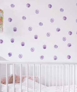 Stickers Chambre Fille - Ronds Violet - Points Forme