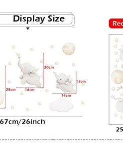 Stickers Chambre Bébé - Eléphant et Petits Lapins Courrier