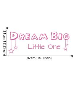 Stickers Chambre Fille - Petit Ours qui Rêve sur la Lune Rose Stickers Chambre Fille - Petit Ours qui Rêve sur la Lune Rose