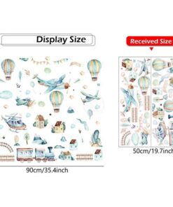 Stickers Chambre Garçon - Montgolfières et Avions Stickers Chambre Garçon - Montgolfières et Avions