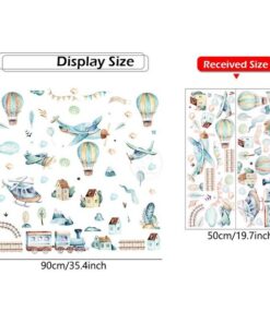 Stickers Chambre Garçon - Avions et Parachutiste Stickers Chambre Garçon - Avions et Parachutiste