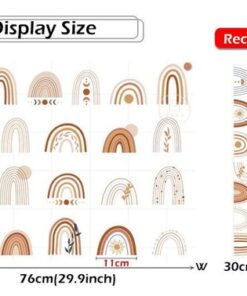 Stickers Chambre Fille - Arc en Ciel Rainbows Coeurs