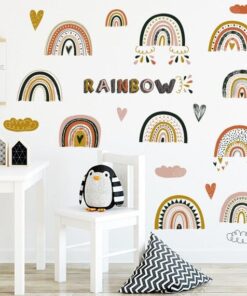 Alternative view of Stickers Chambre Fille - Arc en Ciel Rainbows Coeurs