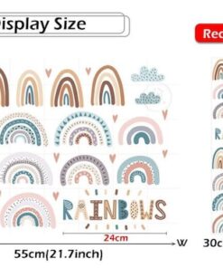 Stickers Chambre Bébé - Arc en Ciel Lune et Soleil Stickers Chambre Bébé - Arc en Ciel Lune et Soleil