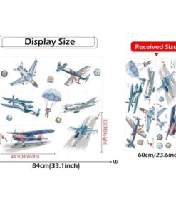 Stickers Chambre Garçon - Avions et Parachutiste Stickers Chambre Garçon - Avions et Parachutiste