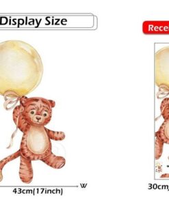 Stickers Chambre Bébé - Petit Tigre de dos sur la Lune Stickers Chambre Bébé - Petit Tigre de dos sur la Lune