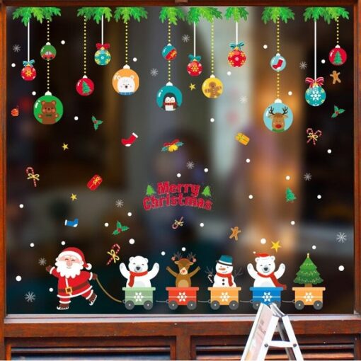 Stickers de Fenêtre Noël - Décoration Noël et Neige