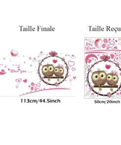 Stickers Chambre Bébé - Hiboux et Oiseaux Mignons sur des Branches Stickers Chambre Bébé - Hiboux et Oiseaux Mignons sur des Branches