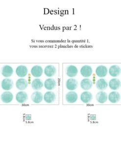 Stickers Chambre Bébé - Ronds Points Formes Aquarelle Rose