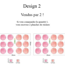 Stickers Chambre Fille - Ronds Violet - Points Forme Stickers Chambre Fille - Ronds Violet - Points Forme