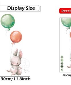 Stickers Chambre Bébé - 3 Lapins Mignons Ballons avec Ronds Bleus Stickers Chambre Bébé - 3 Lapins Mignons Ballons avec Ronds Bleus