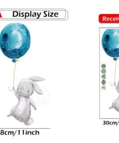 Alternative view of Stickers Chambre Bébé - 3 Lapins Mignons Ballons avec Ronds Bleus