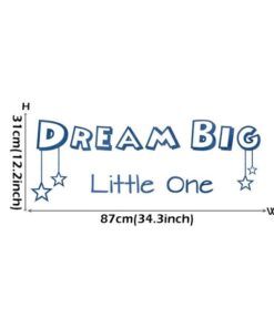 Stickers Chambre Bébé - Ourson Endormi sur Lune Bleue Stickers Chambre Bébé - Ourson Endormi sur Lune Bleue