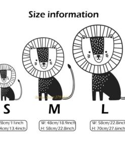 Stickers Chambre Bébé - Lion Style Minimaliste Scandinave