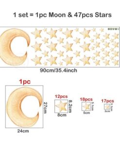 Stickers Chambre Bébé - Petit Tigre de dos sur la Lune Stickers Chambre Bébé - Petit Tigre de dos sur la Lune