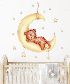 Stickers Chambre Bébé - Petit Tigre Ballon Jaune Stickers Chambre Bébé - Petit Tigre Ballon Jaune
