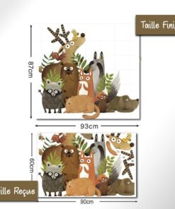 Stickers Chambre Bébé - Animaux de la Forêt Stickers Chambre Bébé - Animaux de la Forêt