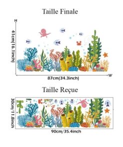 Alternative view of Stickers Chambre Bébé - Poissons et Coraux Océan