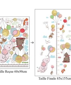 Stickers Toise Animaux Toise Bébé Sticker Animaux de la Forêt