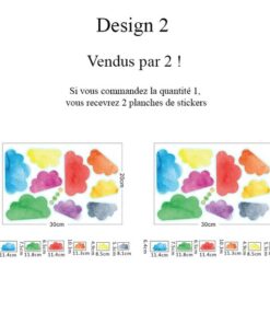 Stickers Chambre Garçon - Planètes Multicolores Forme