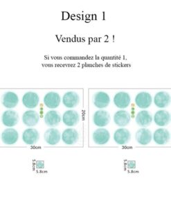 Stickers Chambre Bébé - Ronds Bleus Aquarelle Stickers Chambre Bébé - Ronds Bleus Aquarelle